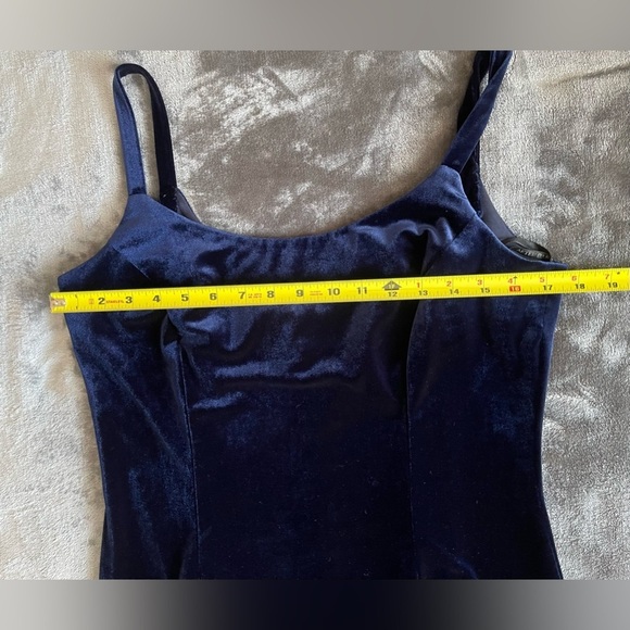 Vintage Velvet Long Maxi Prom Evening Dress 12P After Dark Beaded Wedding Guest - Picture 10 of 16